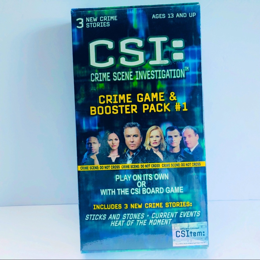 CSI Crime Game & Booster Pack #1, New Sealed Pkg.